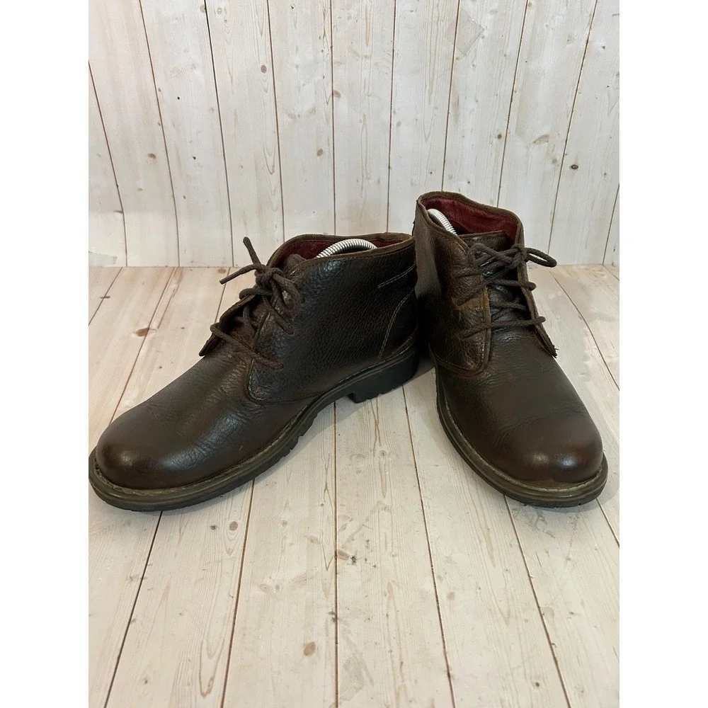 Clarks Leather Desert Chukka Boots‎ Mens 8.5M Brown Weathered Rugged